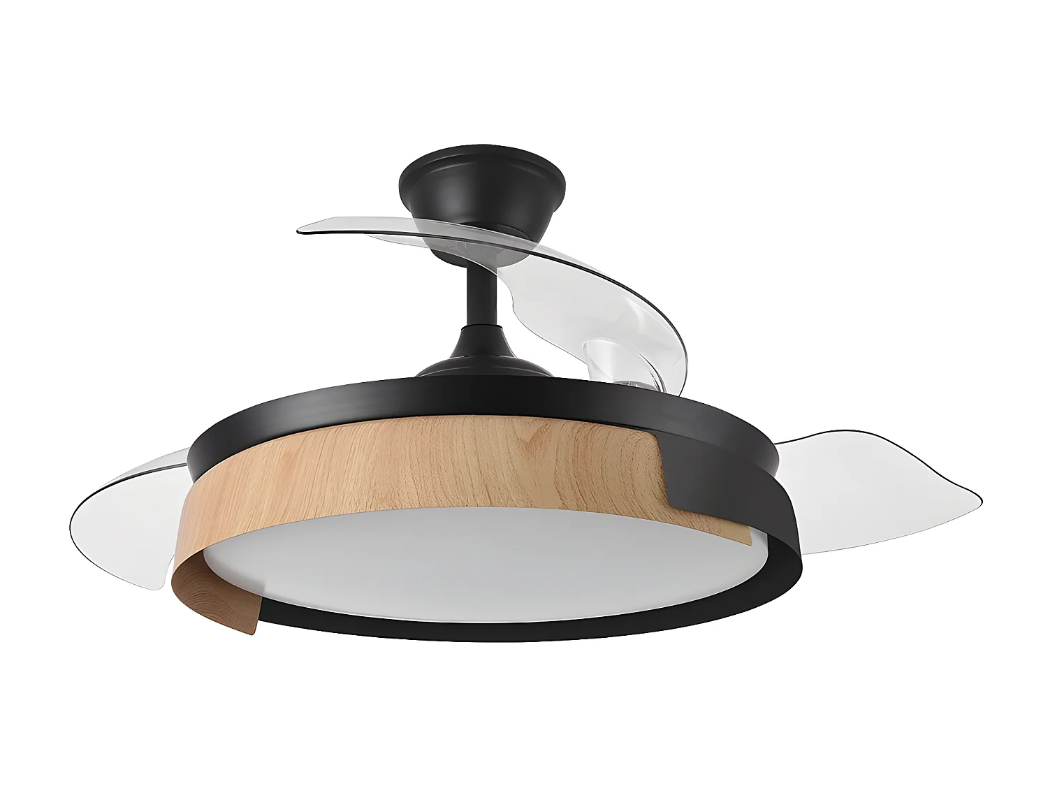 Ventilador Dc Provenza Negro Led Con Memoria De Color