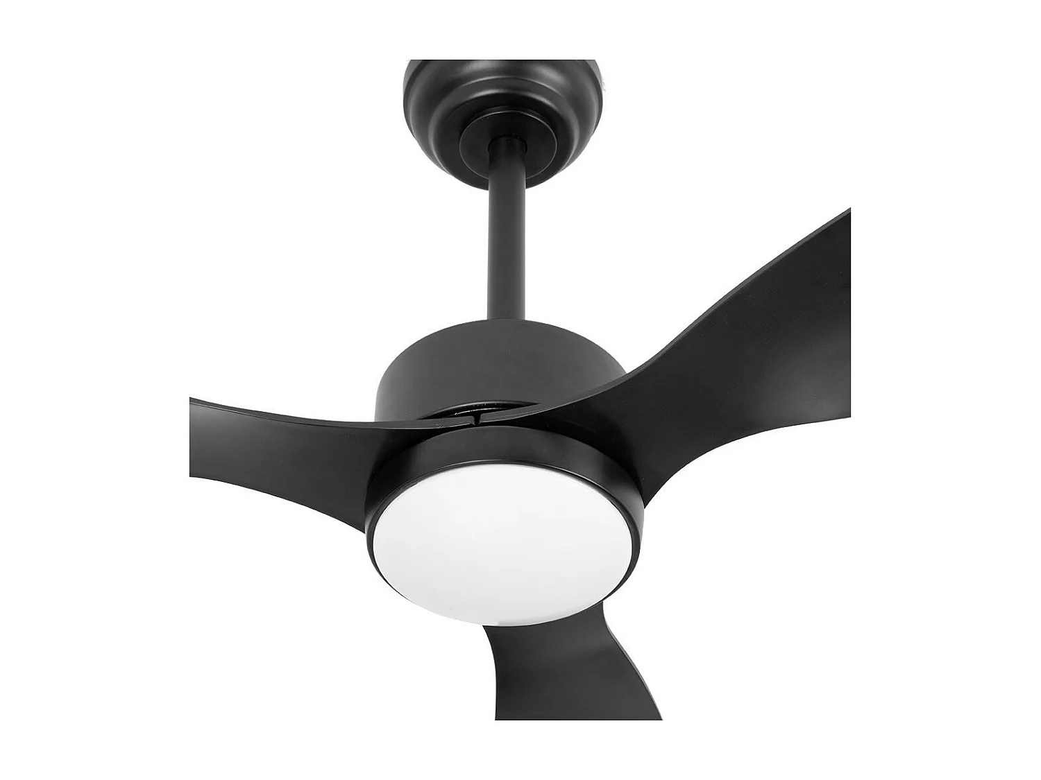 Ventilador Dc Serpa Negro Led Dimable Y Cct Regulable