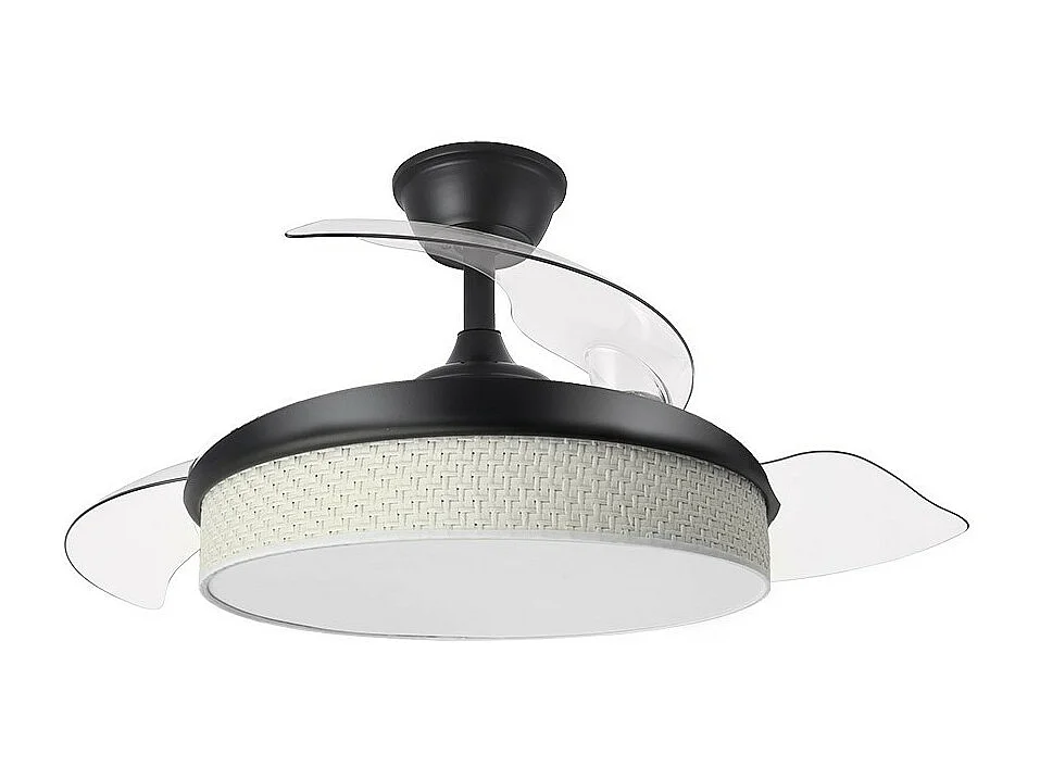 Ventilateur DC MODA Noir Télécommande Fonction Inverse FABRILAMP