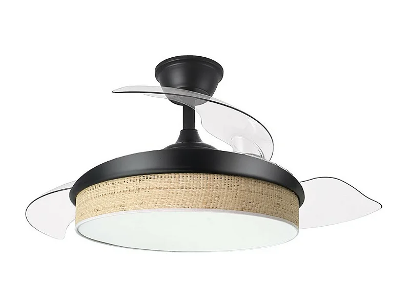 Ventilador Dc Moda Negro Beis Mando Distancia Funcion Inversa