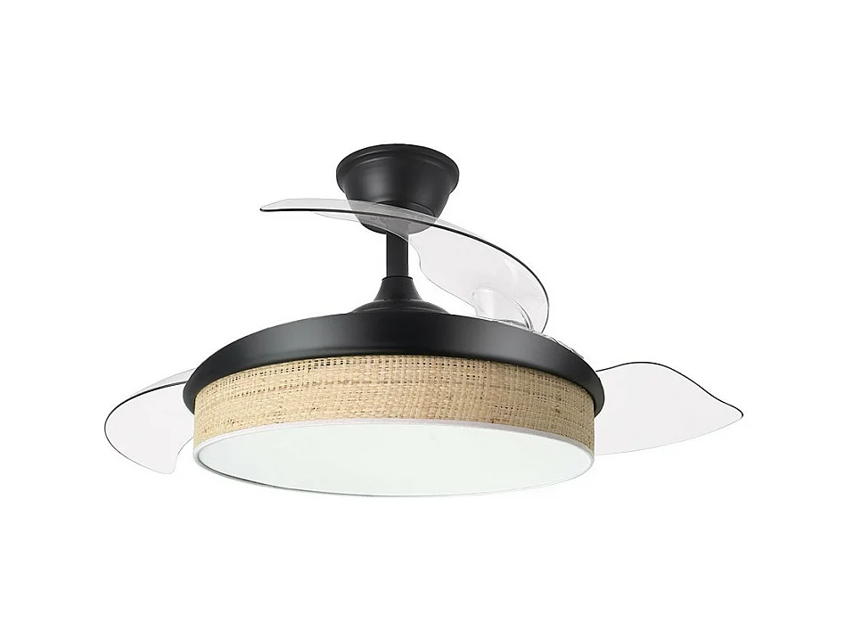 Ventilador Dc Moda Negro Beis Mando Distancia Funcion Inversa