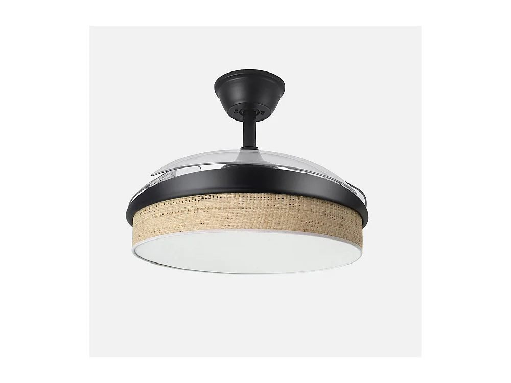 Ventilador Dc Moda Negro Beis Mando Distancia Funcion Inversa