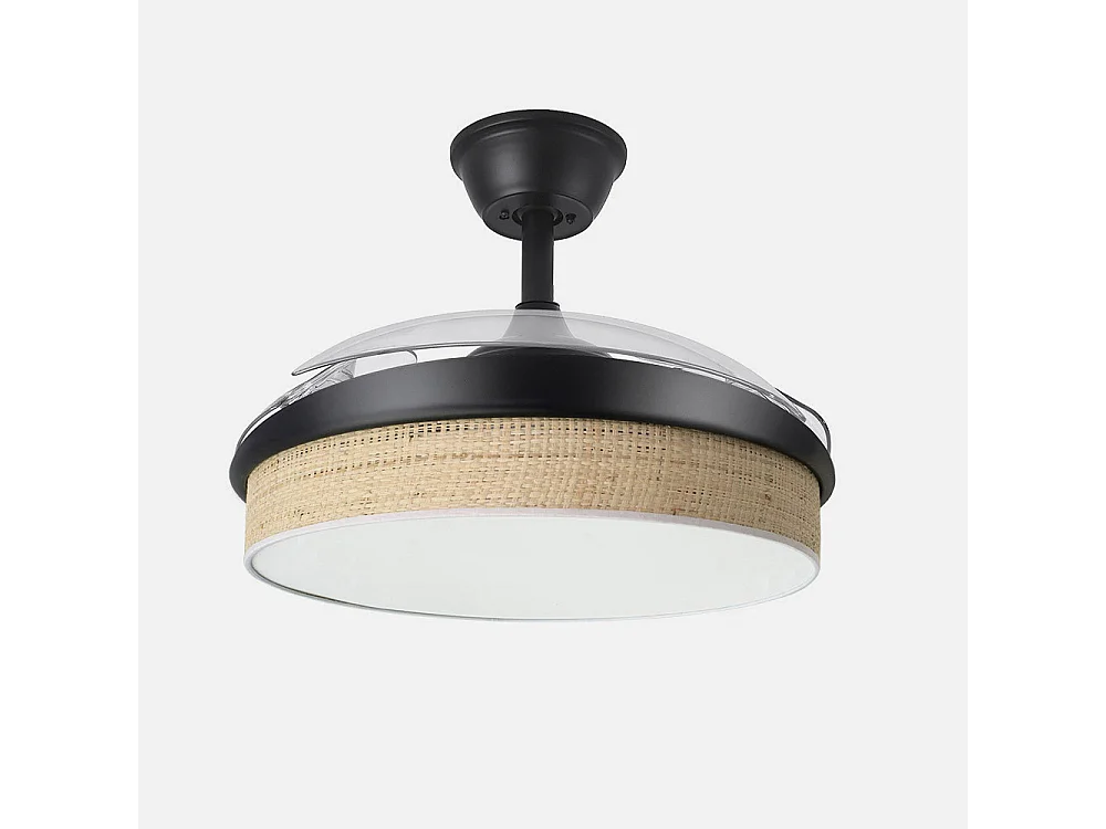 Ventilador Dc Moda Negro Beis Mando Distancia Funcion Inversa