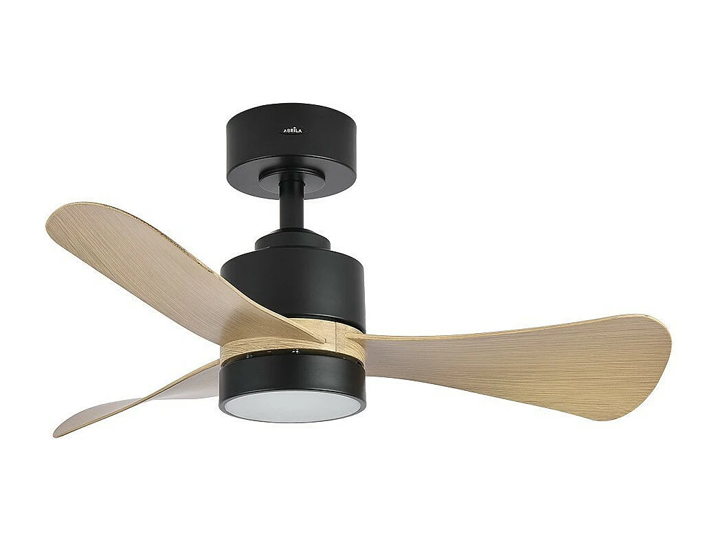 Ventilador Dc Zepelin Negro Led 3 Posiciones Control Remoto