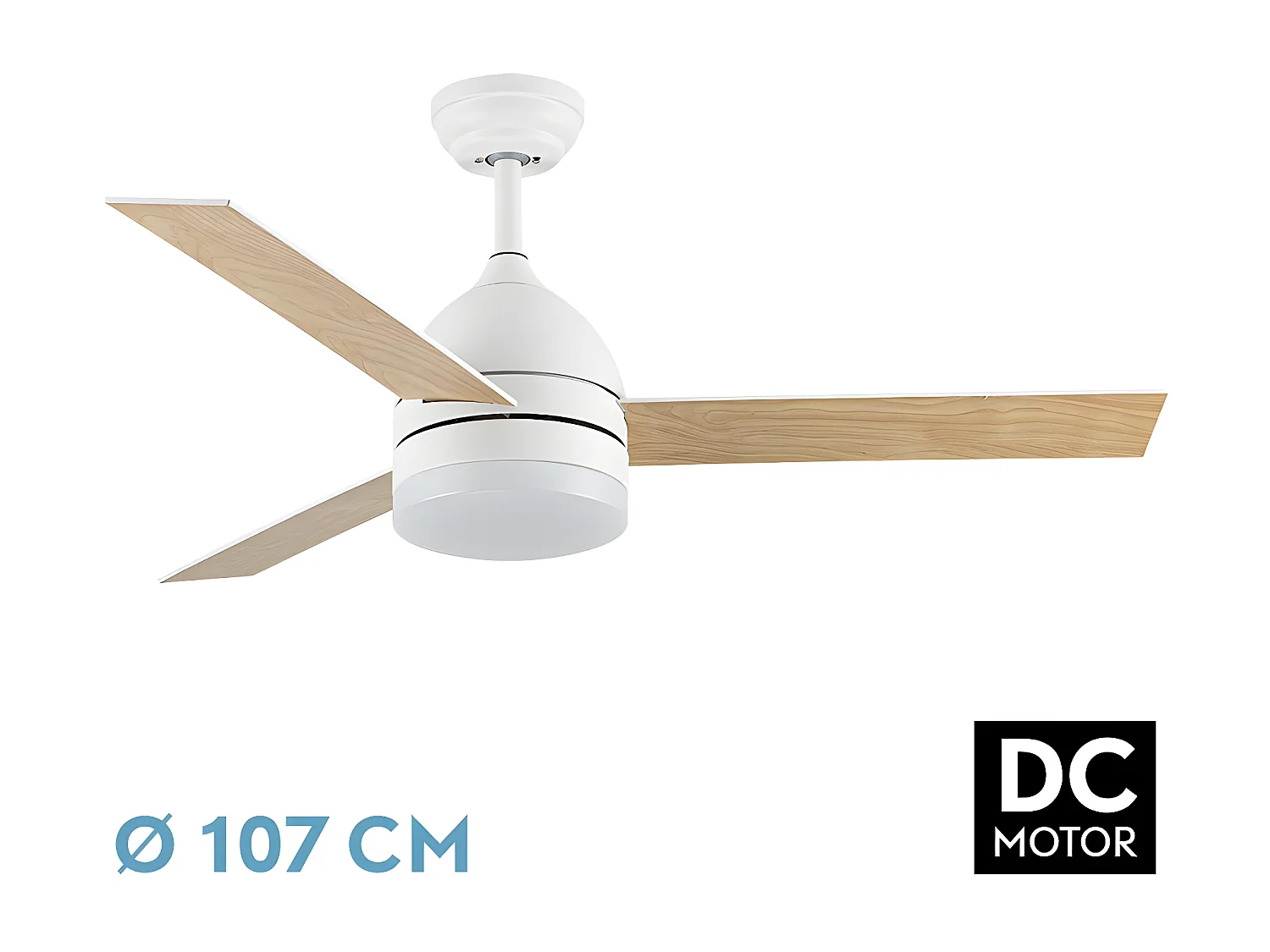Ventilador Dc Legio Blanco Temperatura Regulable Mando Distancia