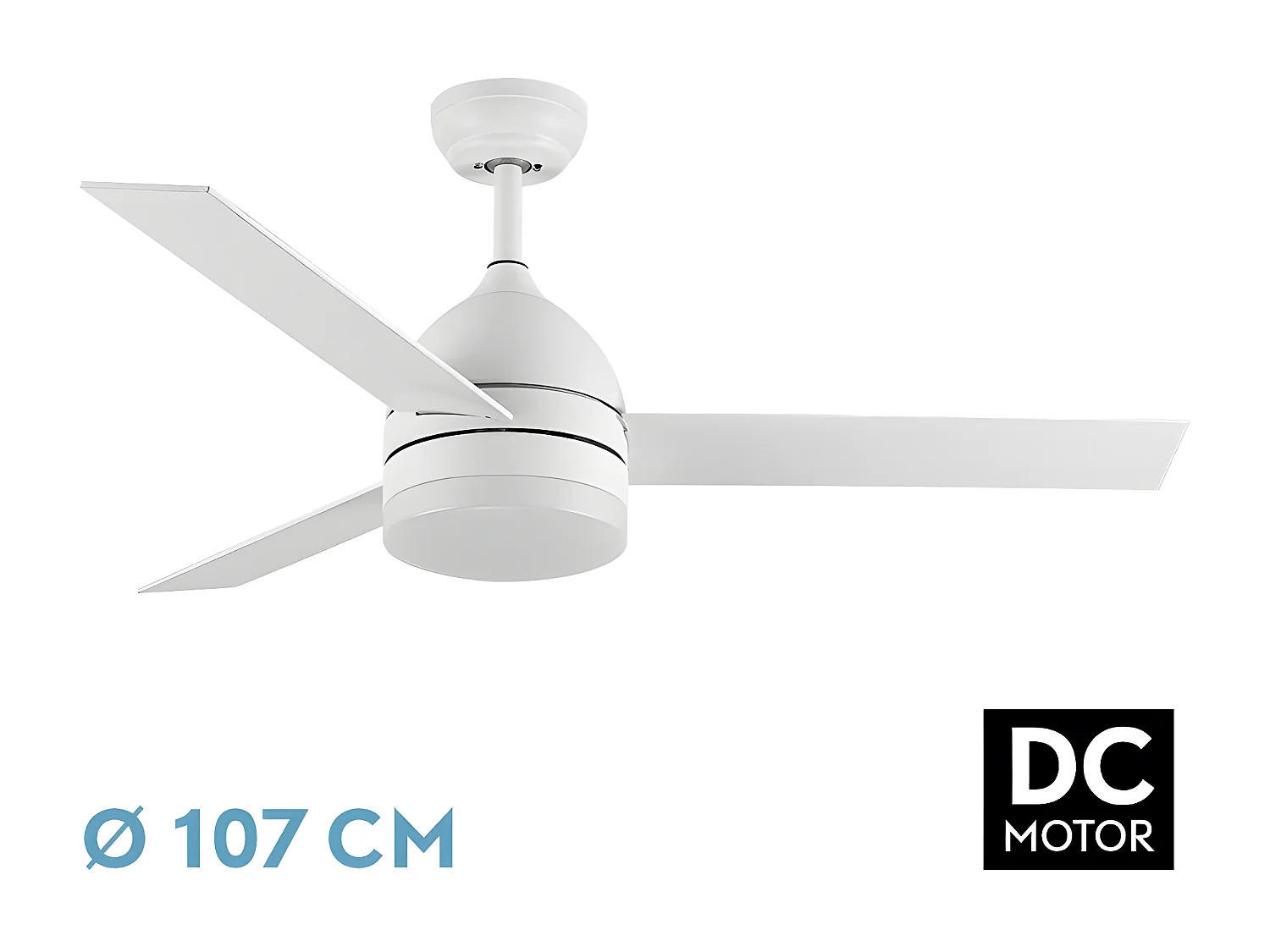 Ventilador Dc Legio Blanco Temperatura Regulable Mando Distancia