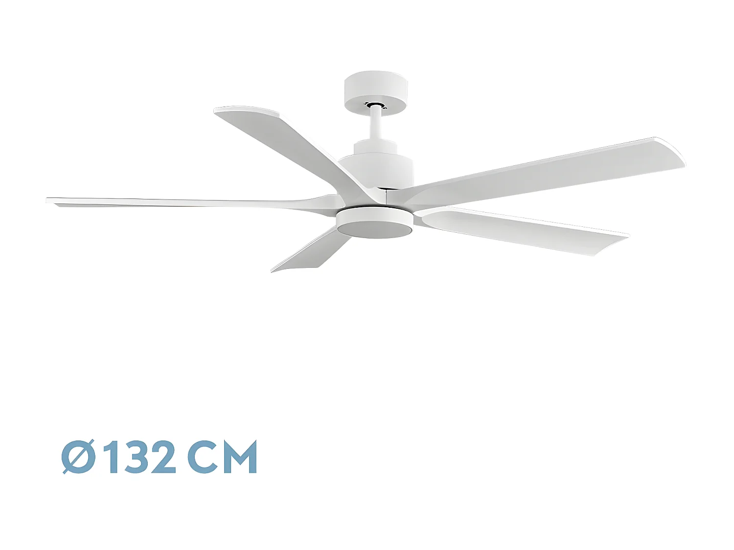 Ventilador Dc Cairo Blanco Led Integrado Con 3 Posiciones