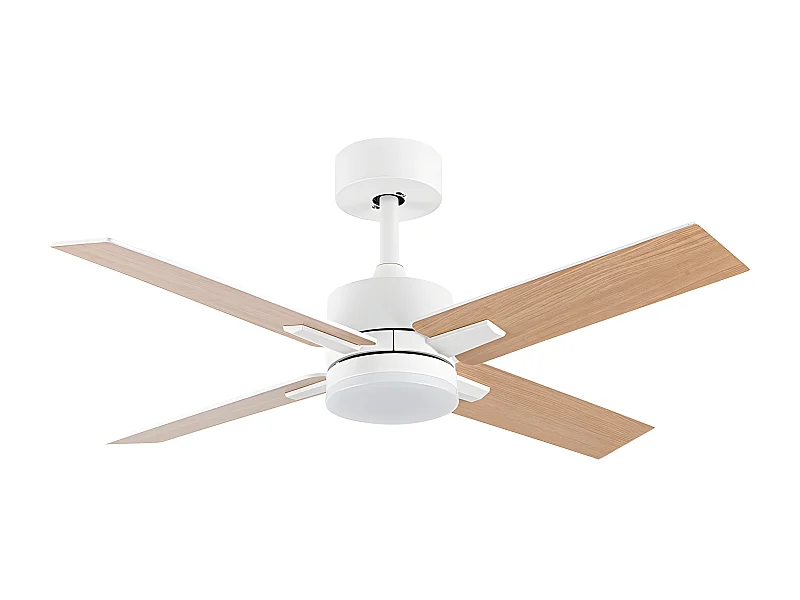 Ventilateur CC TALCO blanc 4 pales LED 3 FABRILAMPtempérature