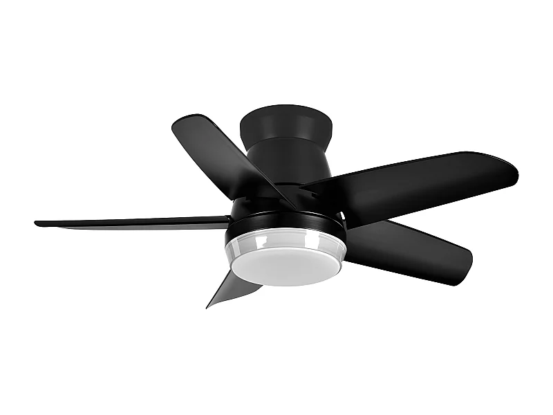 Ventilador Dc Neutron Negro Led 3 Posiciones Y Mando A Distancia