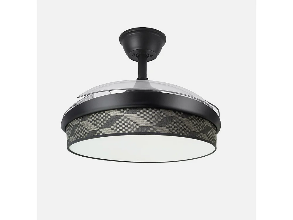 Ventilador Dc Moda Negro Gris Mando Distancia Funcion Inversa