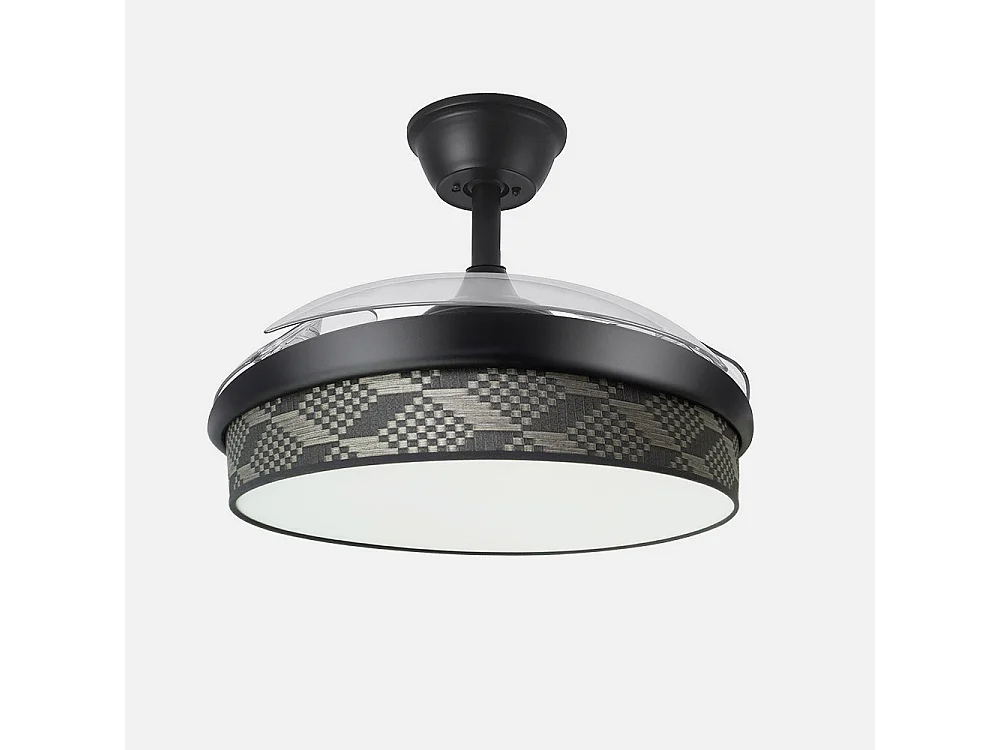 Ventilateur DC MODA Noir Gris Télécommande Fonction Inverse FABRILAMP
