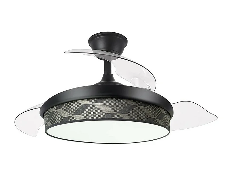 Ventilador Dc Moda Negro Gris Mando Distancia Funcion Inversa
