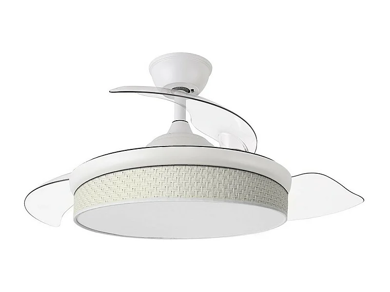 Ventilateur DC MODA Blanc Télécommande Fonction Inverse FABRILAMP