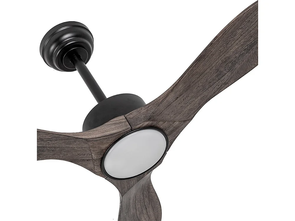 Ventilador Dc Segre Negro Led Dimable Con Memoria Color