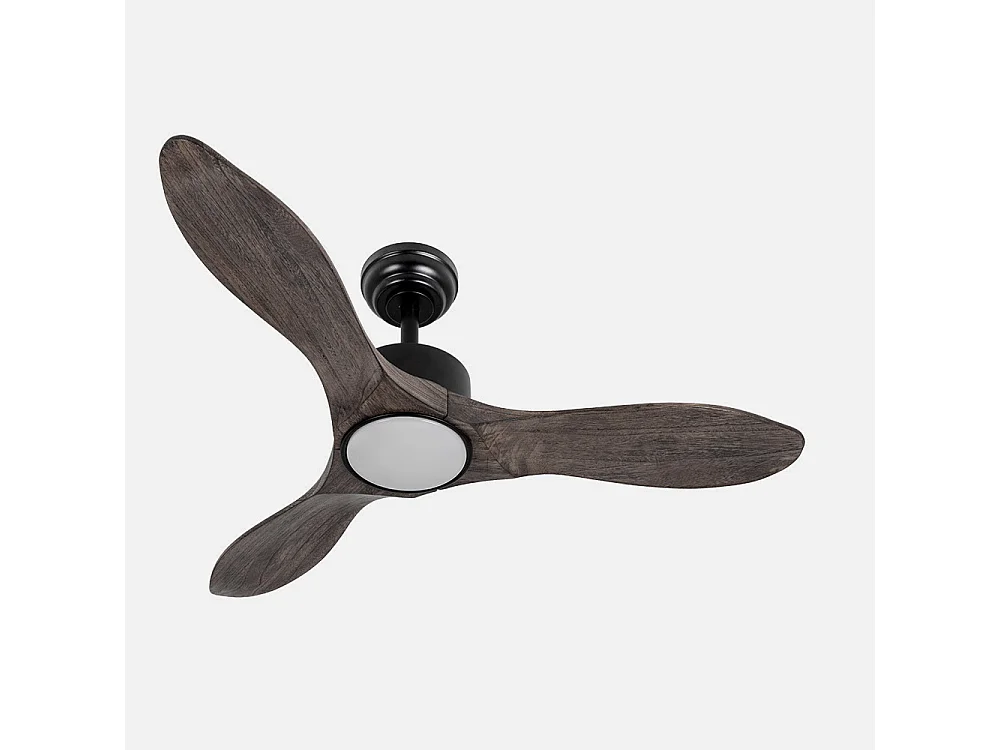 Ventilador Dc Segre Negro Led Dimable Con Memoria Color