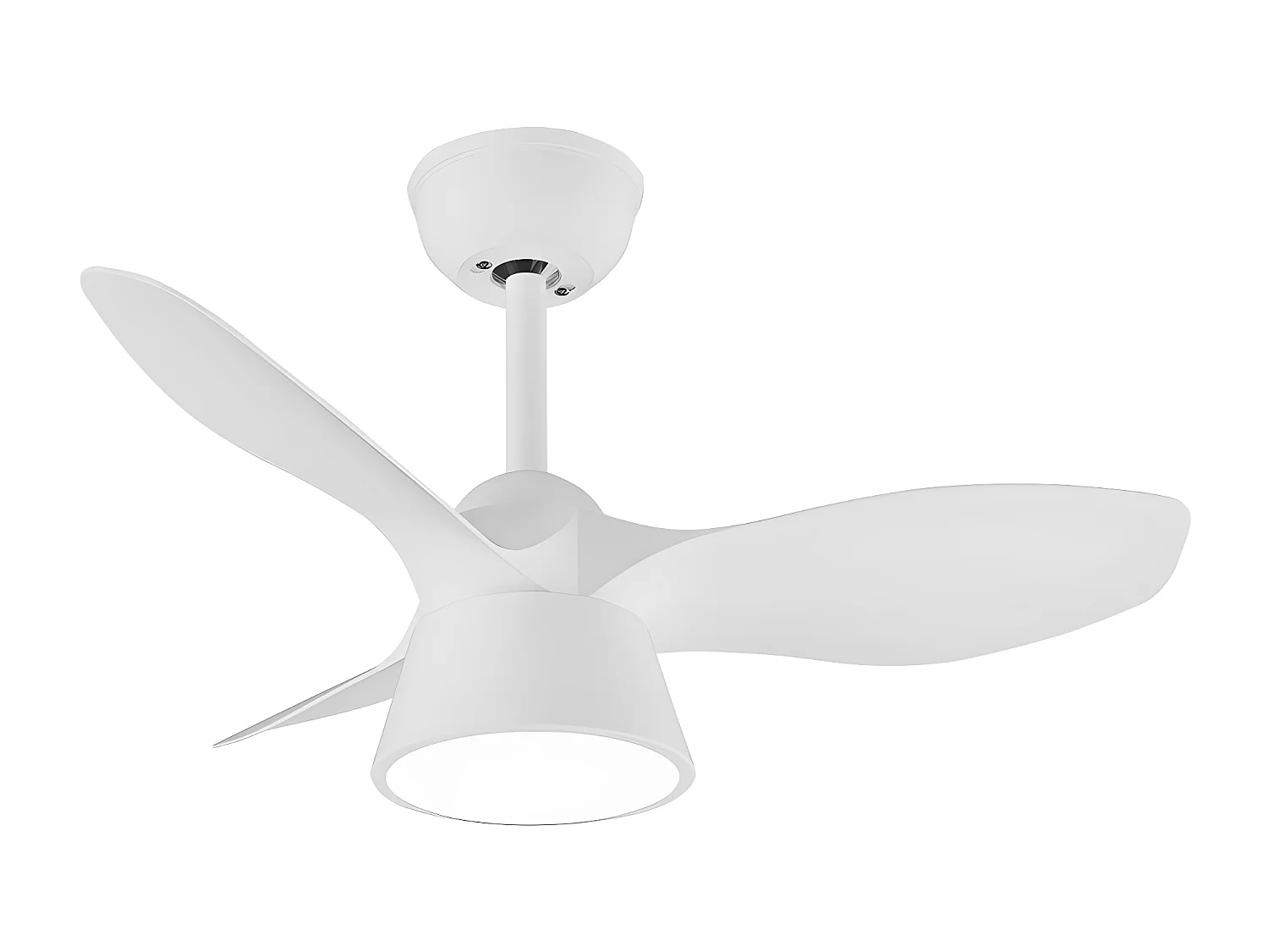 Ventilador Dc Cubico Blanco Led 3 Posiciones Con Memoria