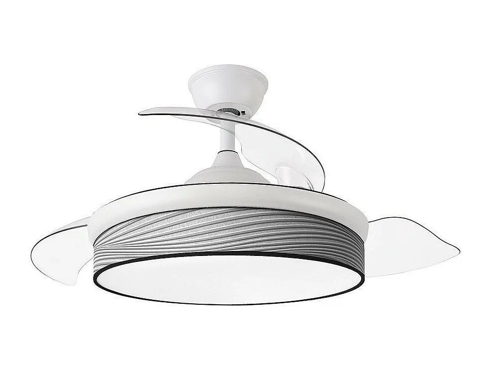 Ventilateur DC MODA Blanc Gris 3 Températures Mémoire Couleur FABRILAMP