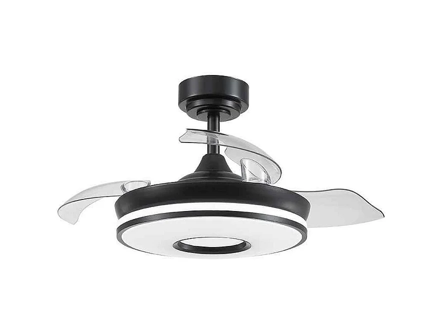 Ventilador Dc Dani S Negro Led 3 Temperaturas Y Temporizador