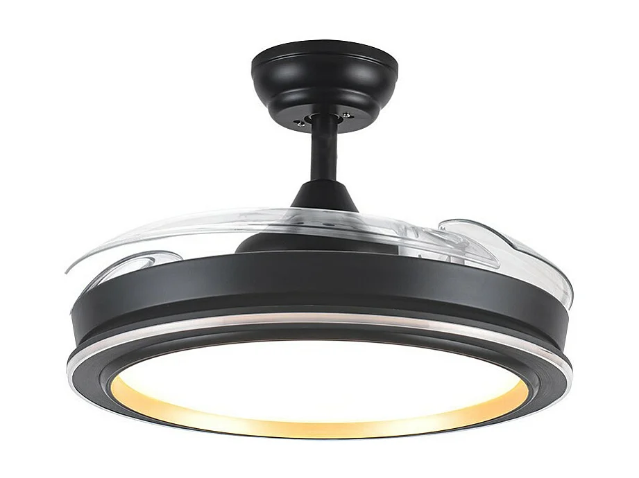 Ventilador Dc Picolo Negro Led Con Mando A Distancia Y Cct