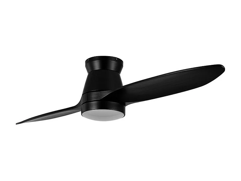NORDIC DC Ventilateur LED Noir 24w avec Minuterie FABRILAMP