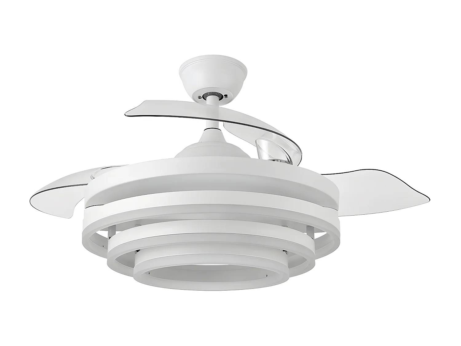 Ventilateur DC LED blanc KAI avec télécommande CCT réglable FABRILAMP