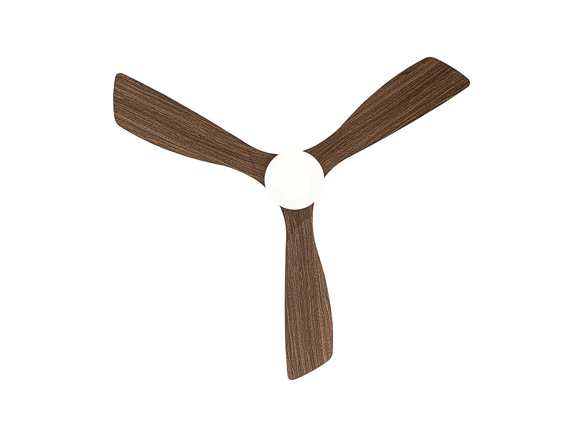 Ventilador Dc Azabache Negro Led 20w Con Temporizador