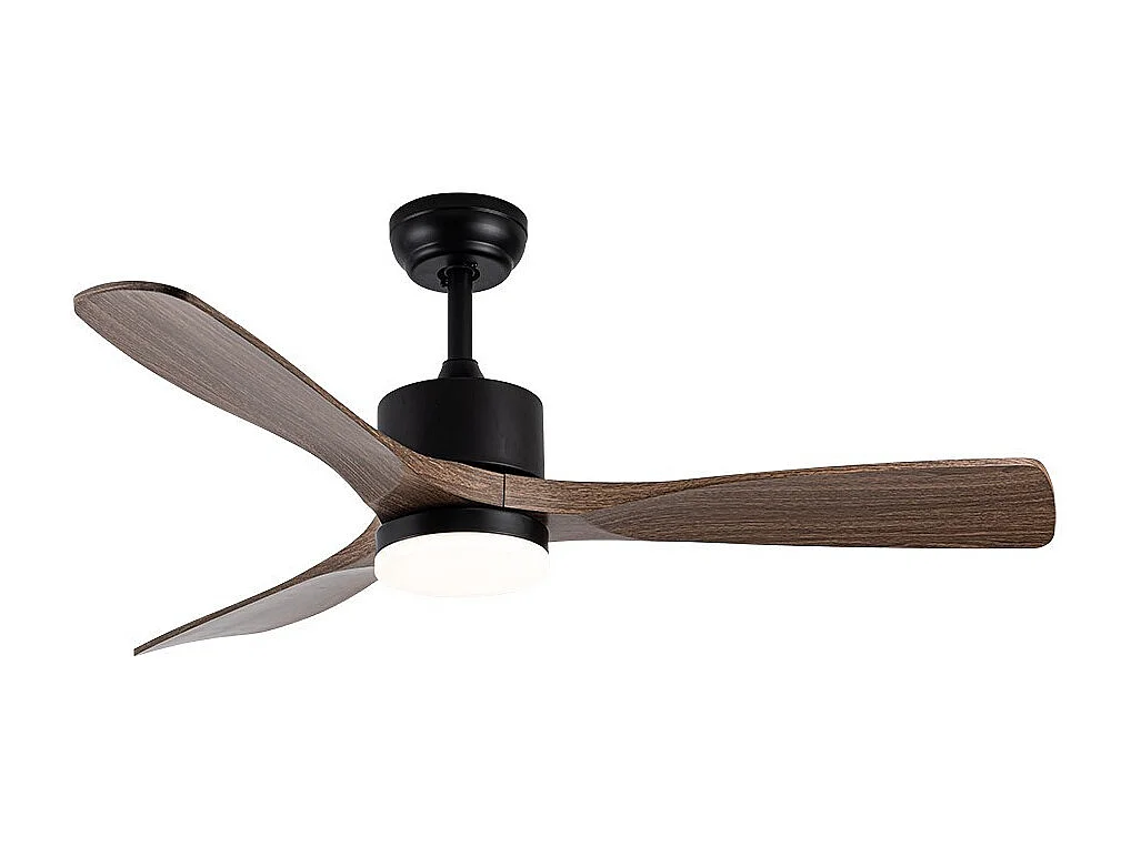 Ventilador Dc Azabache Negro Led 20w Con Temporizador