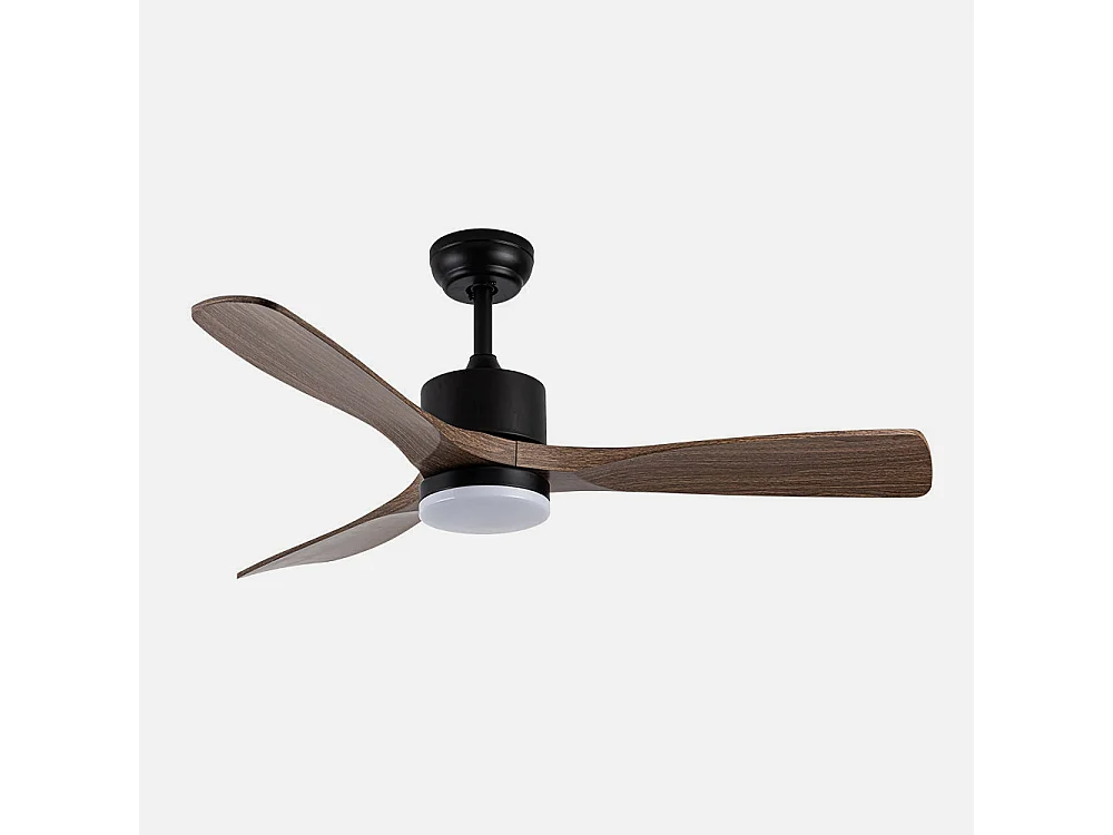 Ventilador Dc Azabache Negro Led 20w Con Temporizador