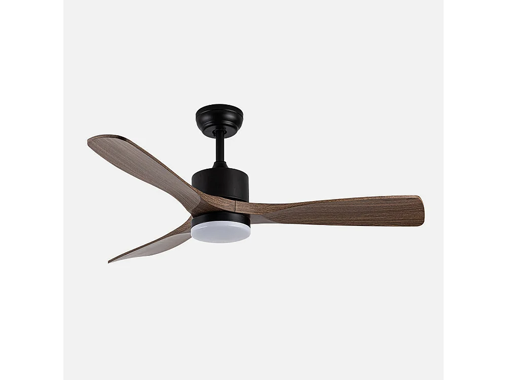 Ventilador Dc Azabache Negro Led 20w Con Temporizador