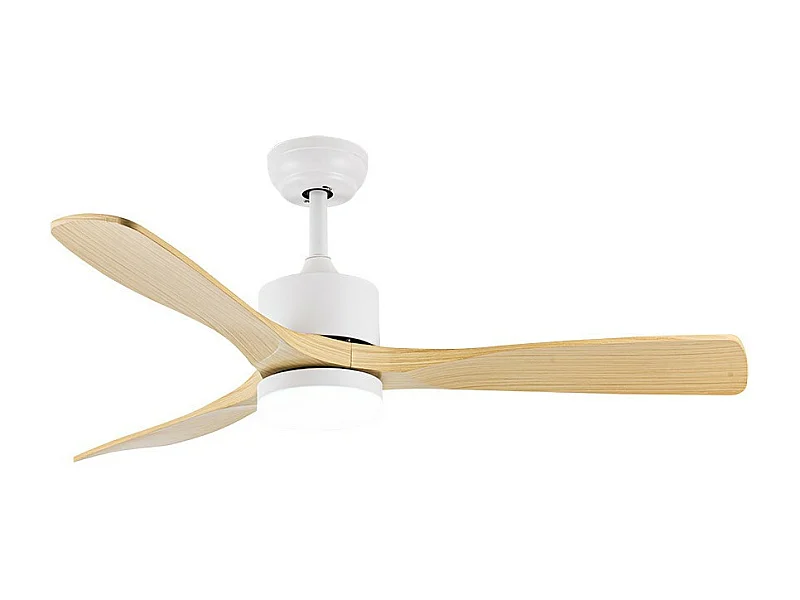 Ventilador Dc Azabache Blanco Led 20w Con Temporizador