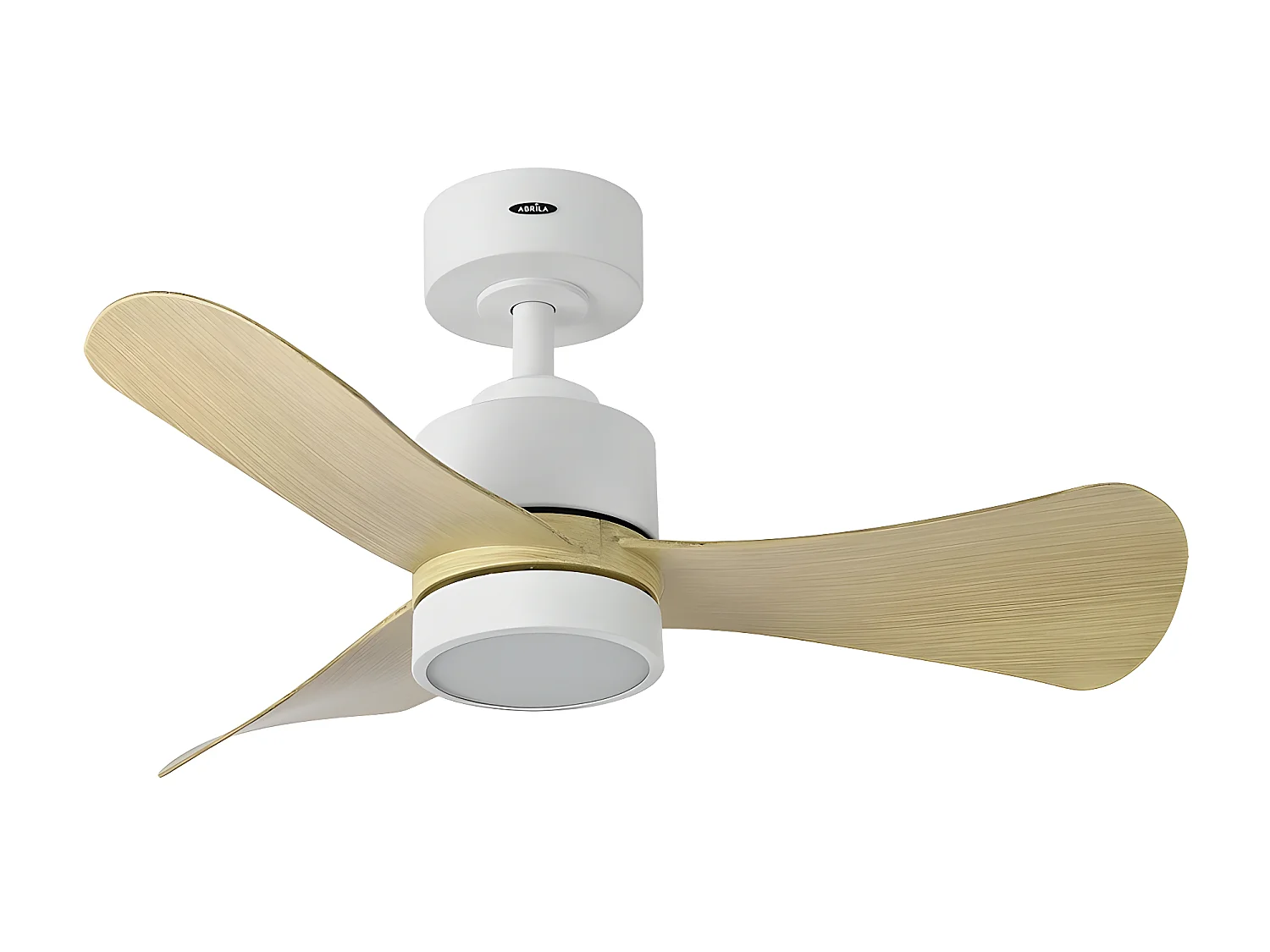 Ventilador Dc Zepelin Blanco Haya Led 3 Posiciones Control Remoto