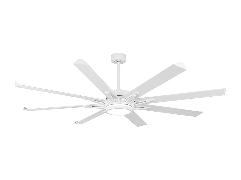 Ventilador Extragrande Dc Grado Blanco Led Doble Luz Con Cct
