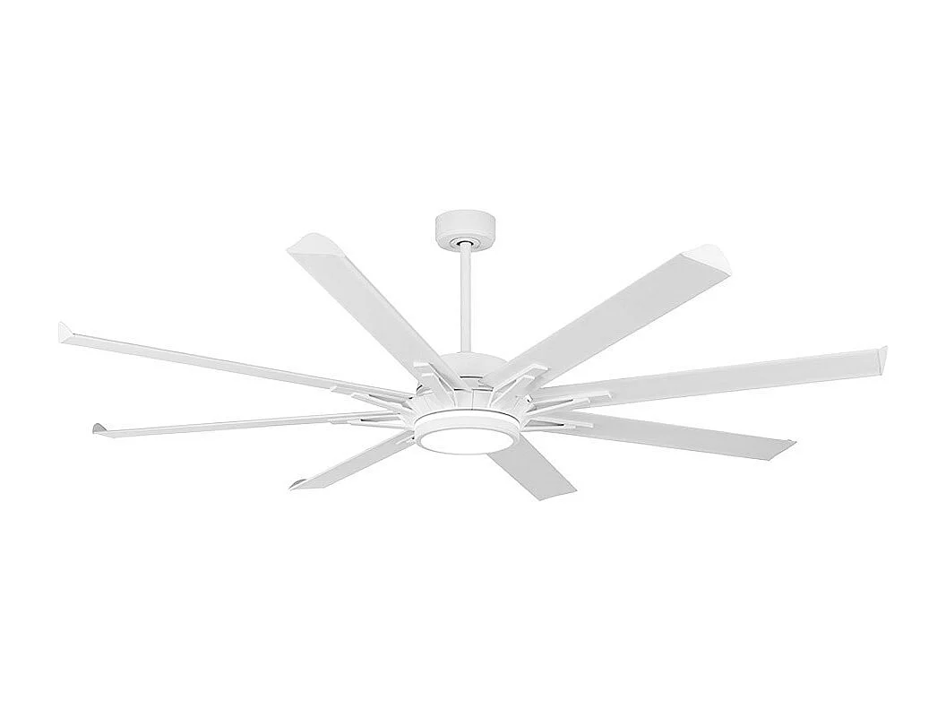 Ventilador Extragrande Dc Grado Blanco Led Doble Luz Con Cct