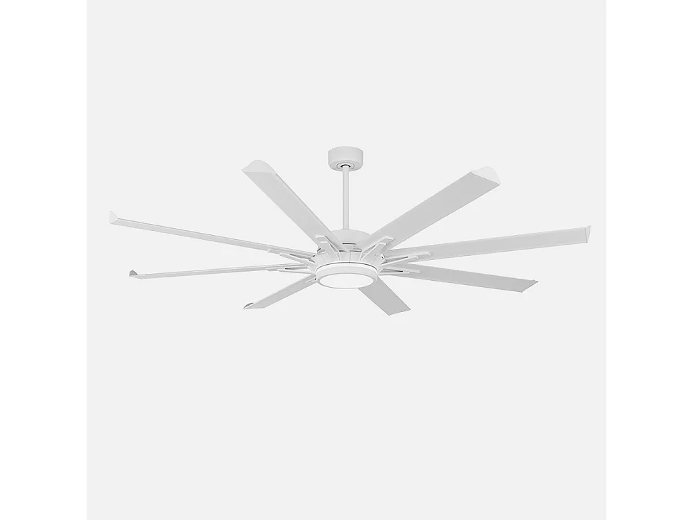 Ventilador Extragrande Dc Grado Blanco Led Doble Luz Con Cct