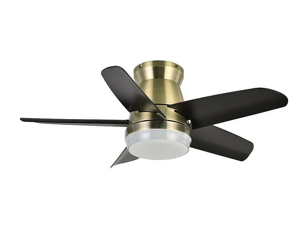 Ventilateur LED DC NEUTRON doré 3 positions et télécommande FABRILAMP