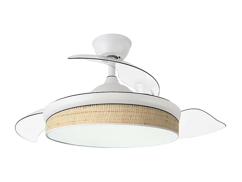 Ventilador Dc Moda Blanco Beis Mando Distancia Funcion Inversa