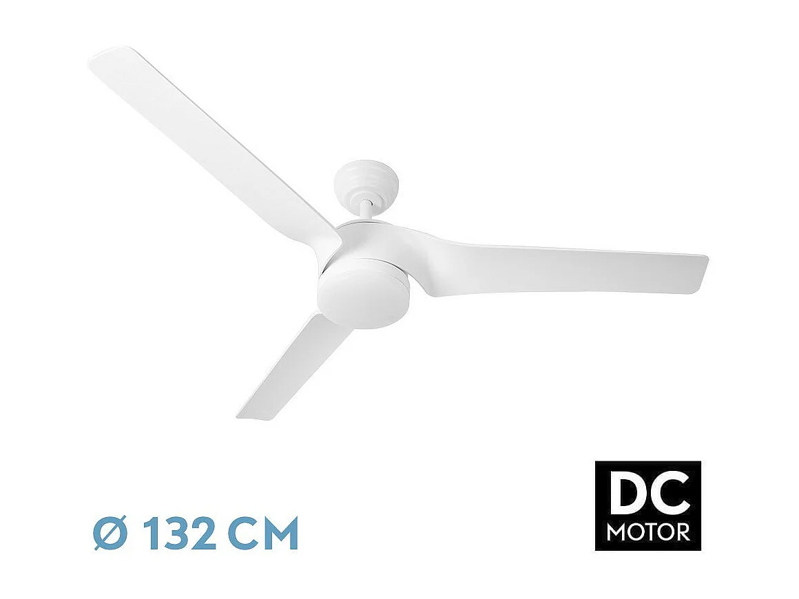 Ventilador Dc Montijo Blanco Led Intensidad Regulable Mando Distancia