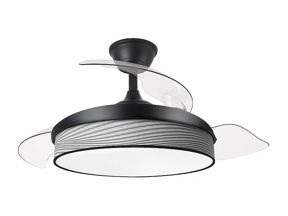 Ventilateur DC MODA Noir Gris 3 Températures Mémoire Couleur FABRILAMP