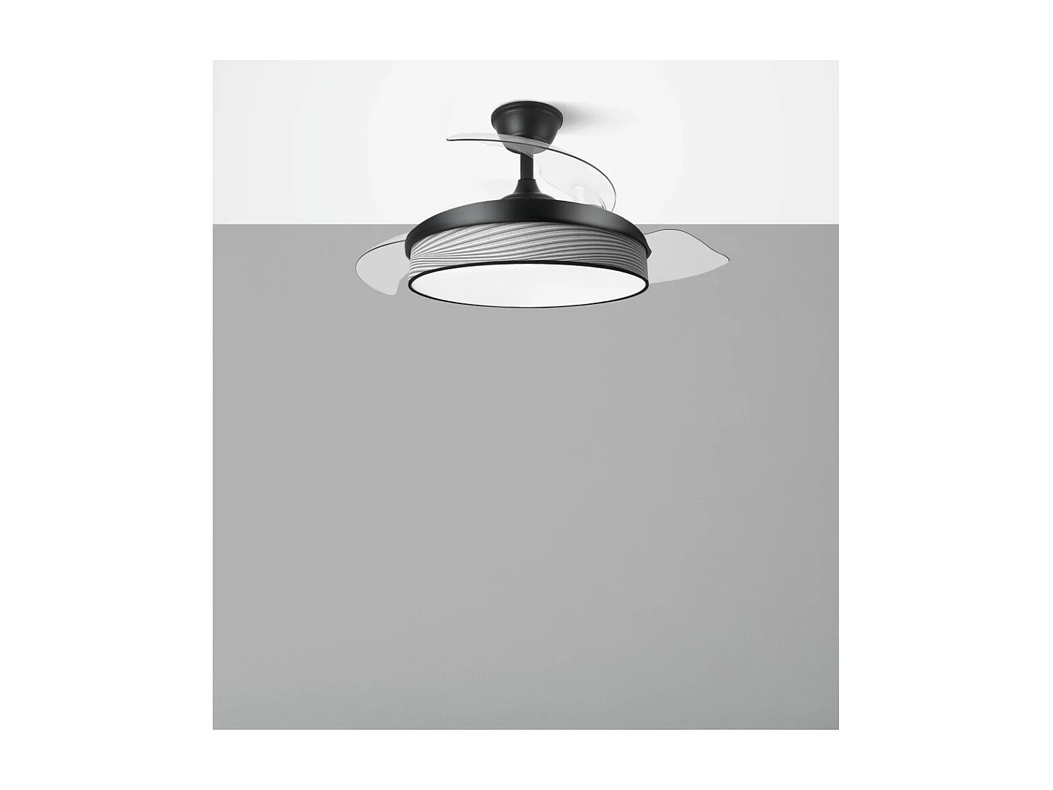 Ventilateur DC MODA Noir Gris 3 Températures Mémoire Couleur FABRILAMP