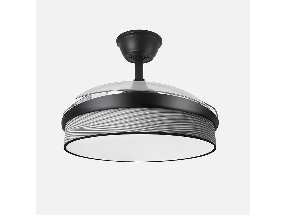 Ventilateur DC MODA Noir Gris 3 Températures Mémoire Couleur FABRILAMP