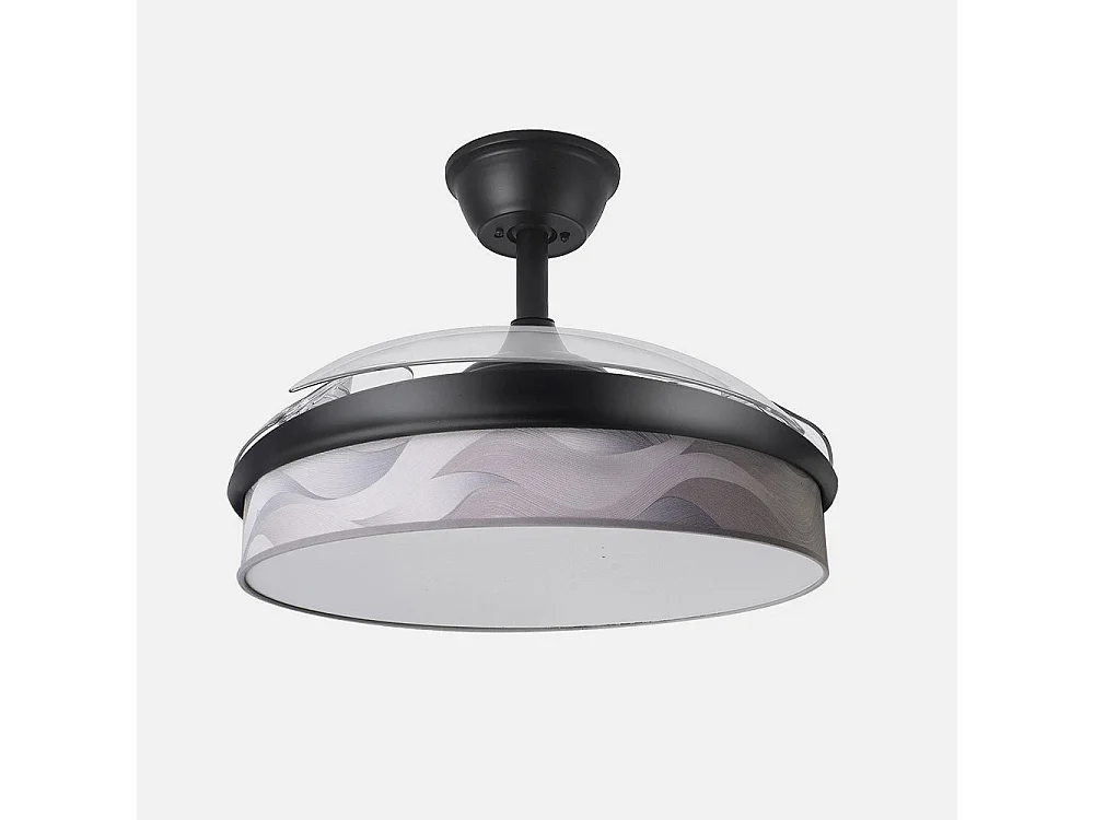 Ventilateur DC MODA Noir Gris Télécommande CCT Dimmable FABRILAMP