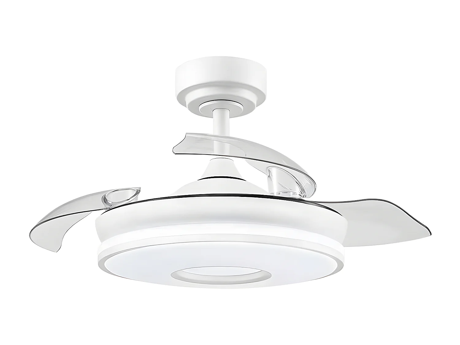 Ventilador Dc Dani S Blanco Led 3 Temperaturas Y Temporizador