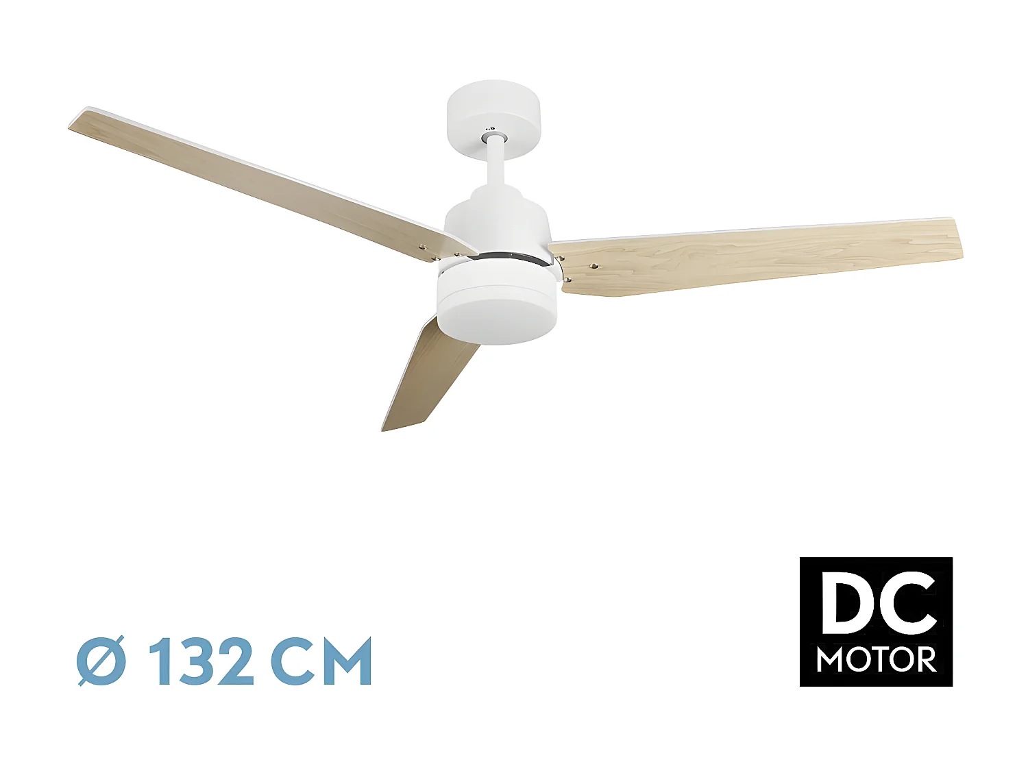 Télécommande à température réglable pour ventilateur LED blanc CAPTUS FABRILAMP