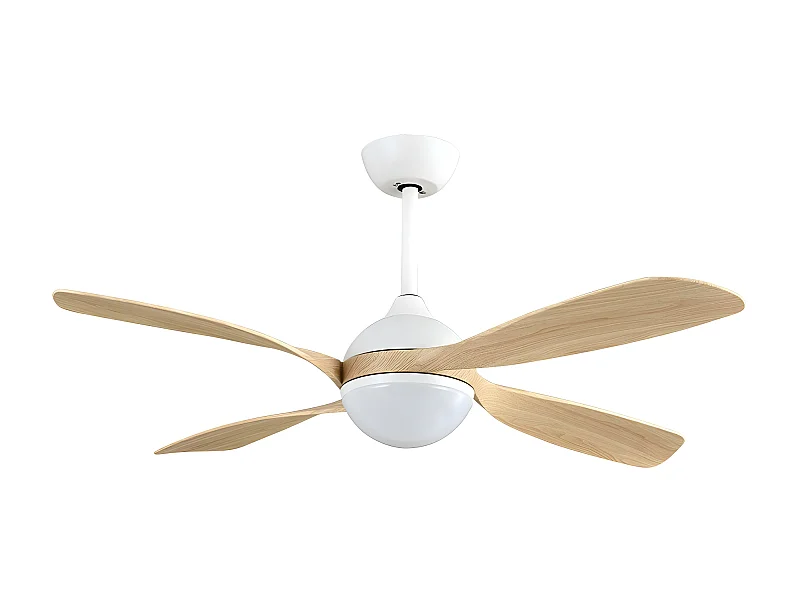 Ventilador Dc Livorno Blanco Haya Led Integrado Con Cct Y Temporizador