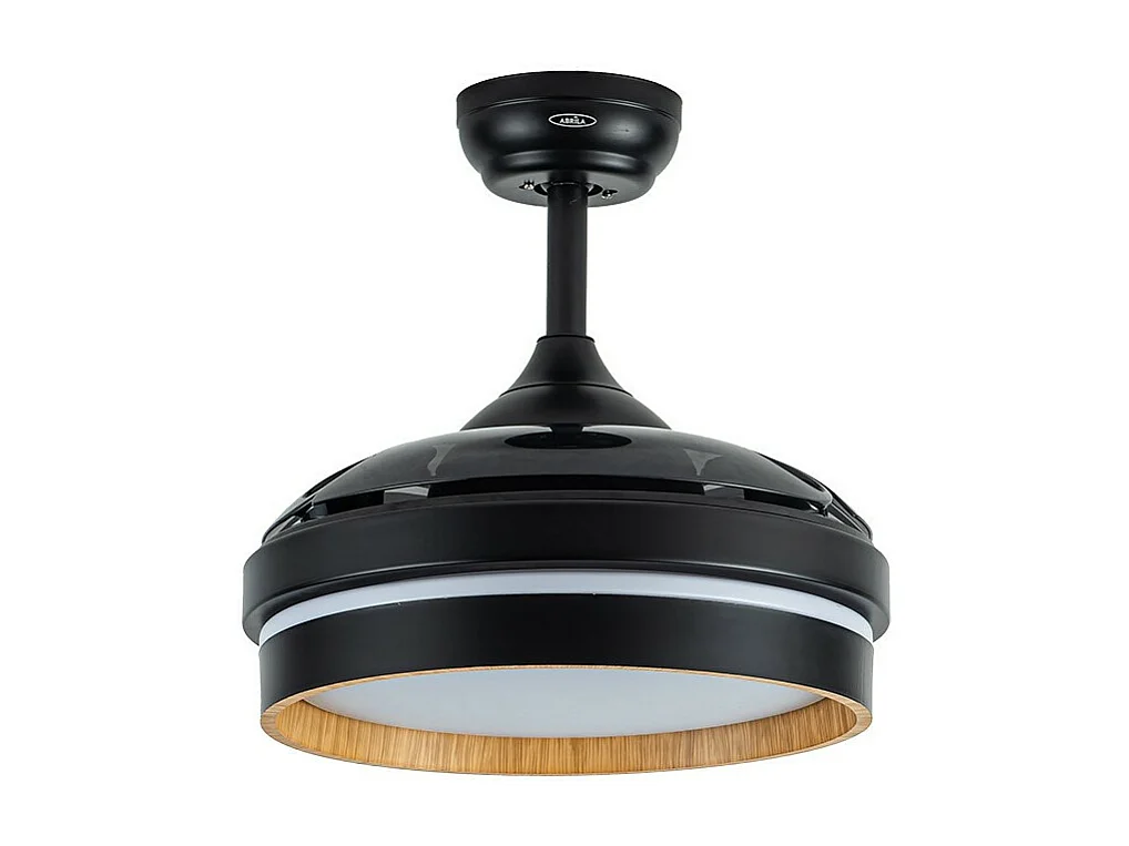 Ventilador Dc Nalon S Negro  Madera Cct Regulable Control Remoto Led