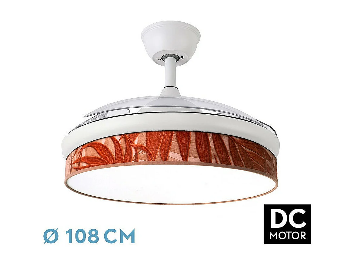 Ventilador Dc Moda Blanco Caldera Mando Distancia Funcion Inversa