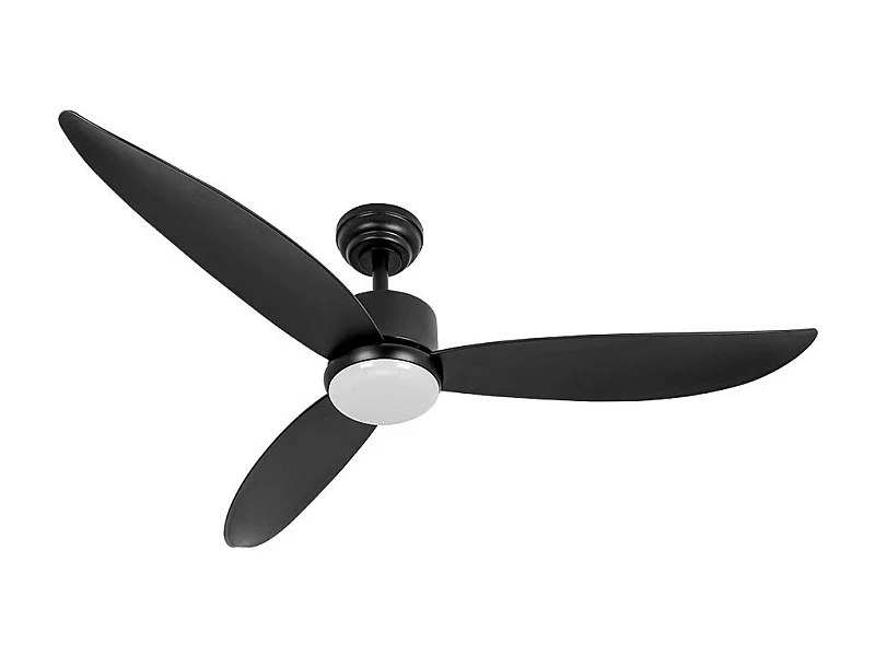 Ventilateur DC GENIL LED noire 3 températures mémoire FABRILAMPcouleur