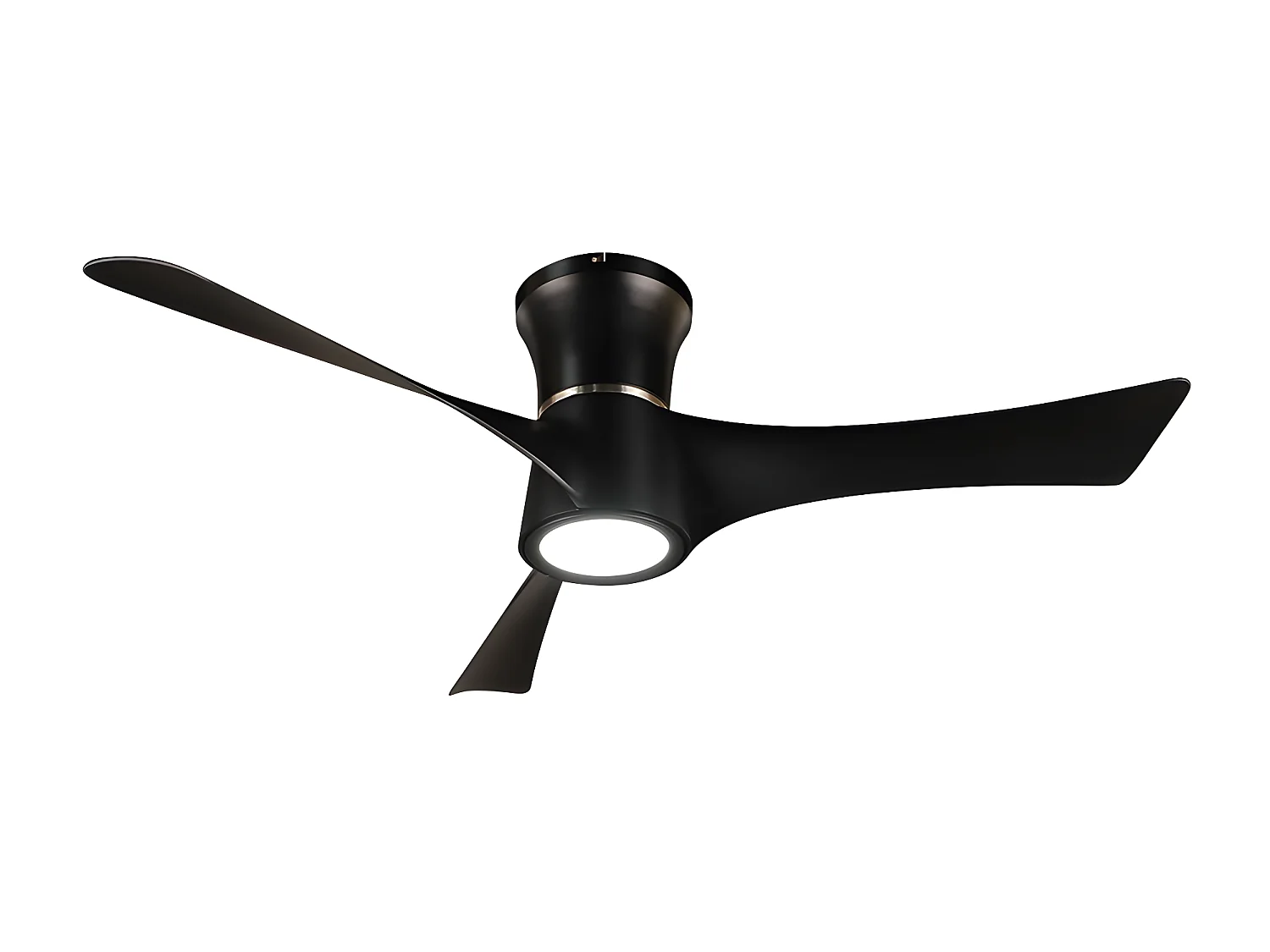 Ventilateur DC TIANAS Télécommande LED Noire Dimmable Intensité FABRILAMP