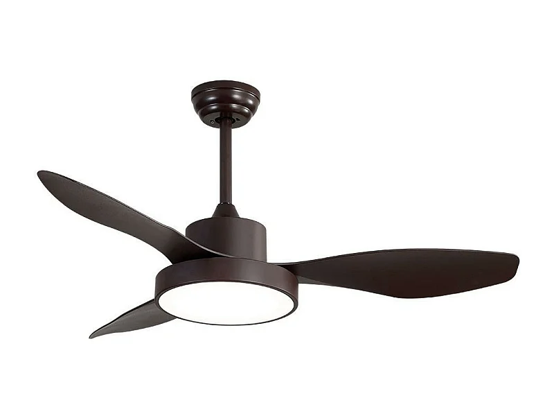 Ventilador Dc Hayate S Marron Led Integrado Cct Regulable