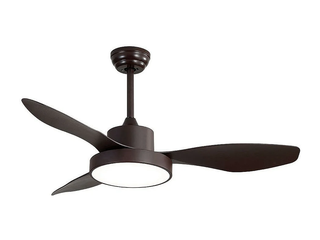 Ventilador Dc Hayate S Marron Led Integrado Cct Regulable